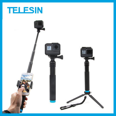 ESIN 6 in 1 Extendable Aluminum Alloy Selfie Stick + Detachable Tripod Mount Phone Holder for GoPro SJCAM Xiaomi Yi Cameras