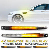 ไฟ Led แสดงสถานะด้านข้างสีเหลืองอำพันแบบไดนามิก SXN 2ชิ้นไฟสำหรับ BMW สัญญาณไฟเลี้ยวบังโคลน5ชุด F10 M5 S63N FV91 FV92 FV93 10-16