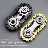 ♈ Sprockets Flywheel Fingertip Gyro Sprockets Chains Metal Toys Gear Chain Gyro Drop Ship Sproket Roadbike Spinner Fingertip Toy