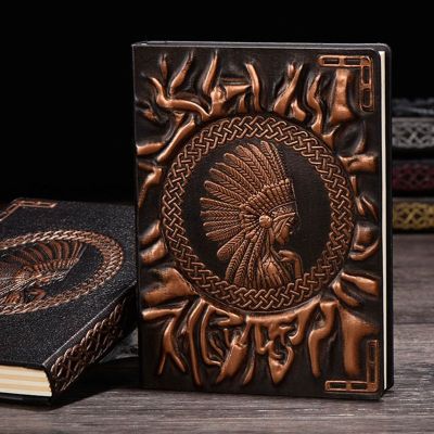 Indian Girl Embossed A6 Leather Notebook Journal Notepad Travel Diary Planner