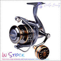 【คลังสินค้าพร้อม】รอกตกปลาปั่น5.1:1อัตราทดเกียร์ความแข็งแรงสูงสายโลหะ Spool Casting Spinning Reel สำหรับตกปลาทะเล