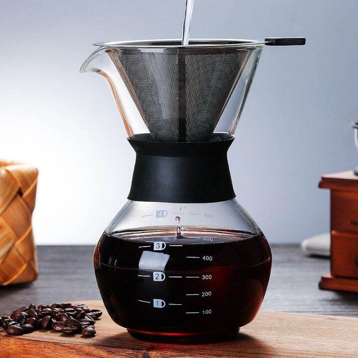 600ml-glass-coffee-kettle-with-stainless-steel-filter-drip-brewing-hot-brewer-coffee-pot-dripper-barista-pour-over-coffee-maker