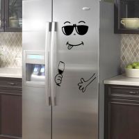 【LZ】✑☫  Cute Eatting Refrigerator Wall Sticker Cartoon Fridge Stickers Pvc Wall Stickers Refrigerator Decals Home Decoration