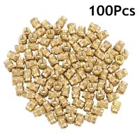 ☌✴ 100pcs M3 Thread Knurled Brass Threaded Heat Set Heat Resistant Insert Embedment Nut 3D Printer Parts