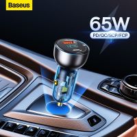 ✵ Baseus 65W Car Charger USB Type C Dual Fast Charging For Phone Tablet Laptop Cigarette Lighter Auto Charger Adapter Accessories