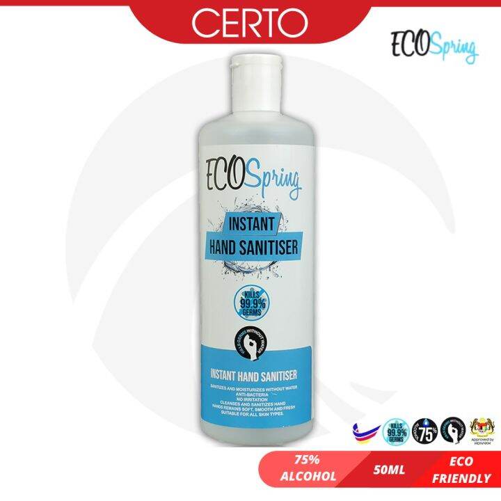 Eco Instant Non Wash Hand Sanitizer 500ml Bottle 75 Alcohol