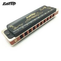 Easttop Harmonica Diatonic 10 Holes Blues Harp 2 Color 12 Keys T008K Mouth Ogan woodwind Musical Instrument Melodica