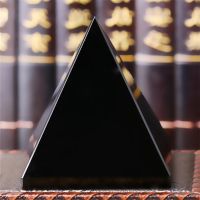Black Obsidian Healing Pyramid Natural Crystal Stone Ornaments Anti-stress Calmness Pure Obsidian Power Energy For Living Room