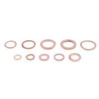 200Pcs Copper Washer Gasket Nut Bolt Set Flat Sealing O Ring Solid Gasket Assortment Kit Car Engine Oil Gasket Plug