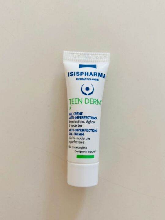 ส่งฟรีเคอรี่teenderm-k-5ml-ครีมทาสิว-หลอดทดลอง-หมดอายุ2027เลขที่จดแจ้ง-10-2-6100009262-บำรุงผิวหน้าสูตรกลางวันสำหรับสิว-isispharma-teenderm-k