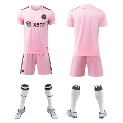 ✁  Miami international messi jersey number 10 soccer uniform male adult female children suit custom quick-drying training uniform