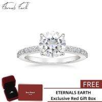 ETERNALS EARTH 1ct-3ct Moissanite แหวน S925เงินสเตอร์ลิงชุดแหวนเพชรรูปกล่องเก็บแหวนแหวนหมั้นแฟชั่น