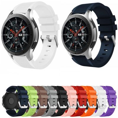 ♈▨ สายนาฬิกาซิลิโคนสำหรับ Samsung Galaxy Watch 46mm รุ่น SM-R800 ลายยางเปลี่ยนสายนาฬิกาวงกว้าง 22mm สาย