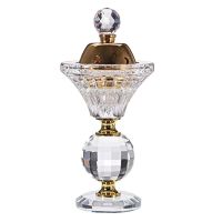 5.9Inch Mini Incense Burner Crystal Incense Burner Diamonds Floral Arabian Style Crystal Incense Home Yoga Studio Decor Ornament