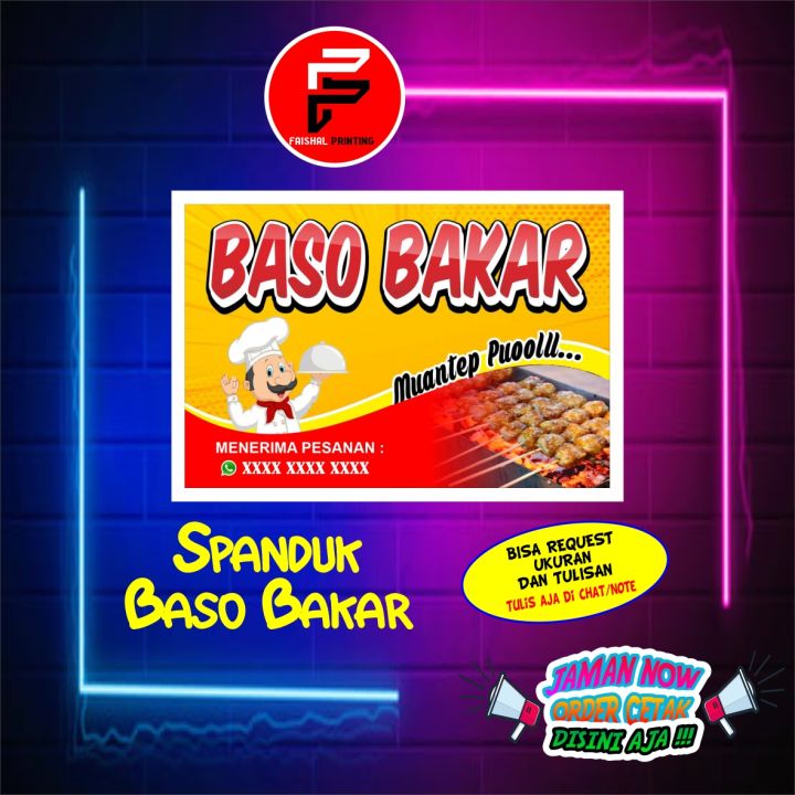 Spanduk Warung Baso Bakar Banner Baso Bakar Spanduk Warung Makanan