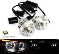 A14 2x สีขาวหลอดไฟ Led แหวนเฮโลกลางวัน Drl 20W Canbus สำหรับ E61 E60 5 Series Lci