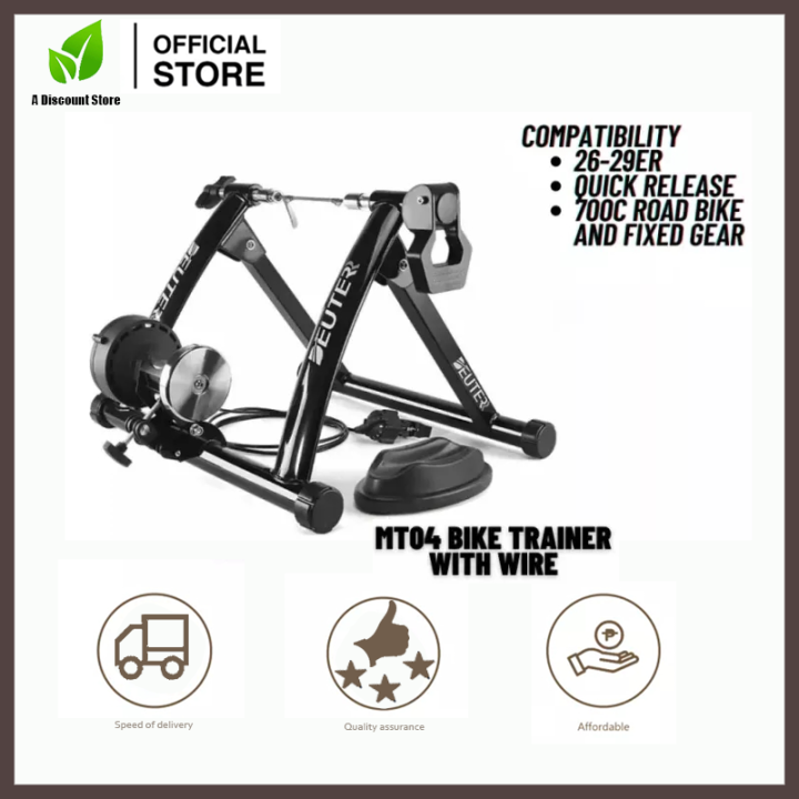 sportneer magnetic bike trainer stand with noise reduction wheel