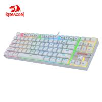 Redragon Kumara สวิตช์สีฟ้าขนาด60% ไฟ RGB Backlit K552 LED คีย์บอร์ดเล่นเกมเครื่องกลขนาดกะทัดรัด87ปุ่มสำหรับนักเล่นเกมส์พีซี