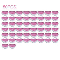 50pcs Weddings Unsented Small Romantic Smokeless Party Favors Home Decor Pool Emergencies Gift Heart Shaped Tea Lights Candles