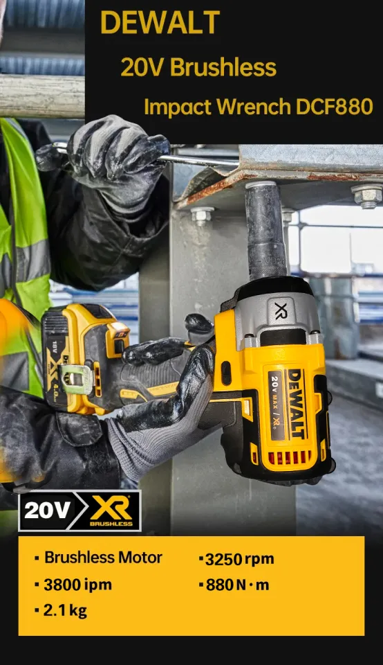 DEWALT Cordless Impact Wrench Brushless Motor Lithium Battery