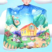 【CW】 Cartoon Design Child Haircut Apron Non-Sticky Kids for Use Hair Cut Cloak Umbrella Protecter