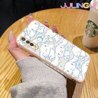 Jjlingji เคสสำหรับ Vivo Y19 Y5s Z1 Pro,เคสแบบเต็มหน้าจอลาย Cinnamoroll ดีไซน์ใหม่ด้านข้างเคสโทรศัพท์ซิลิโคนฝาปิดเลนส์กล้องป้องกันกล่องกันกระแทกแบบนิ่ม