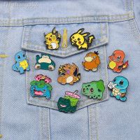 Pokemon Anime Cute Japanese Style Anime Movies Badge Pikachu Snorlax Pin Game Lapel Pin Animal Brooch Gifts for Fans Friend