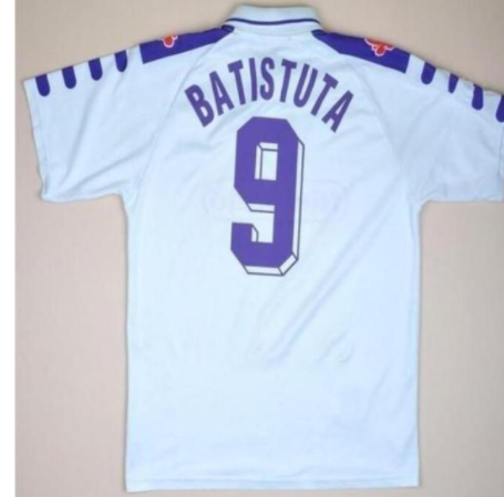 Classic retro 199899 Batistuta jersey Rui Costa short sleeve classic retro mens shirt casual T-shirt