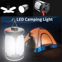 Portable Camping Lights USB Rechargeable LED Light Camping Lantern Emergency Bulb Folding Solar Tents Lamp Work Repair Lighting
