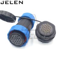 ♀❇ SD28 19pin Industrial power connectors 19pin Male female Aviation bulkhead waterproof connectors IP68 plug and socket