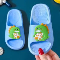 Jlong Summer Kids Baby Home Bathroom Soft Beach Shoes Indoor Cartoon Dinosaur Slippers Boys Girls Outdoor Slippers