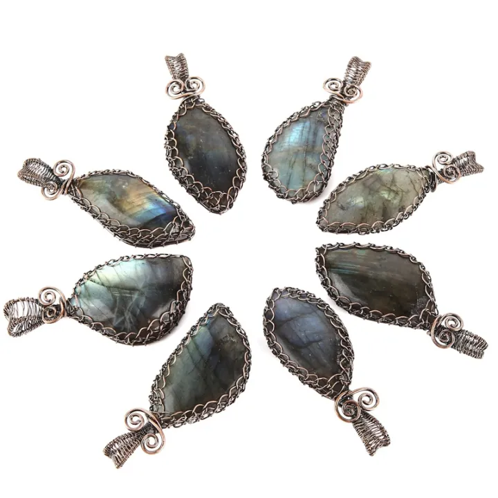 vintage-natural-grey-moonstone-pendant-wire-wrap-irregular-mineral-labradorite-suspension-energy-crystal-quartz-pendant-jewelry