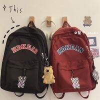 ❁✇ School bag female college student design sense retro Japanese junior high school Korean version trendy brand large-capacity backpack female backpack