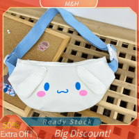 ?【Lowest price】MH Kawaii Sanrio Crossbody Cinnamoroll กระเป๋าคาดอกอนิเมะ Kuromi กระเป๋าคาดเอวของฉันเมโลดี้กระเป๋าใส่โทรศัพท์มือถือของขวัญสำหรับผู้หญิง