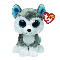 【YF】 15cm Ty Stuffed Plush Animals Slush The Husky Dog Toy Big Beanie Eye Cute Soft Toys Children Educational Gift