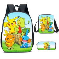 Pikachu Elf Pokémon Pokemon School Bag Backpack Children S Backpack Schoolbag Boys And Girls Backpack Lightening Zipper Shoulder