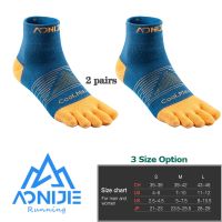 【YD】 2 Pairs Toe Barefoo Socks Crew Five Fingers Ultra Cycling Soccer Basketball Men Marathon