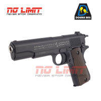 ปืนอัดลมสปริง Double Bell 601 โมเดล Colt M1911A1 ชักยิงทีละนัด (Spring Power) ง้างนกได้ บอดี้โลหะ