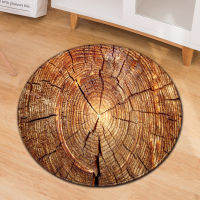 Round Car Living Room Kids Room Bedroom Car Home Computer Chair Child Rug Wood Grain Pattern Anti-Slip Bedside Floor Mat