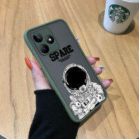 เคสสำหรับ Realme Narzo Realme N53 C53การ์ตูนนักบินอวกาศขอบเคสนิ่มใส่โทรศัพท์มีน้ำค้างแข็งโปร่งใสแข็งกันกระแทกคลุมทั้งหมดเคสป้องกันกล้อง