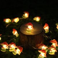 ♟ 2M 20/3M 30 Leds Battery Powered Mushroom String Light Christmas Fairy Lights Garland For Party Wedding Bedroom Decoration New