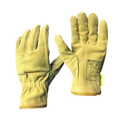 Wdlever ถุงมือเชื่อมถุงมือกันลื่นสีเหลืองอ่อน,ถุงมือสำหรับเชื่อม1คู่