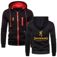 BROWNING 2022 Men’s New Spring and Autumn Printing Jackets Casual Pullover Harajuku Sweatshirts Cotton Zipper Hoodies Coats Tops