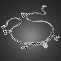 Fashion 100 925 Sterling Silver Crown pendant Leg Bracelets For Women Foot AnkletJewelry Feet Chain Friendship Gifts Summer