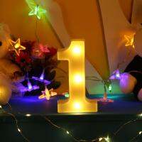 【companionship】3D White Number LED Light Marquee Sign Indoor Wall Hanging Night Lamp