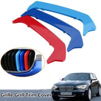 【2023】 NAID FITNESS 3Pcs รถด้านหน้า Grille Trim Sport Strips สำหรับ BMW 1 Series F20 F21 11บาร์2012 2013 2014