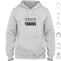 Thinking About Trains Hoodies Long Sleeve Thinking Train Trains Railways Steam Railway Preserved Traction Deltic Hoover