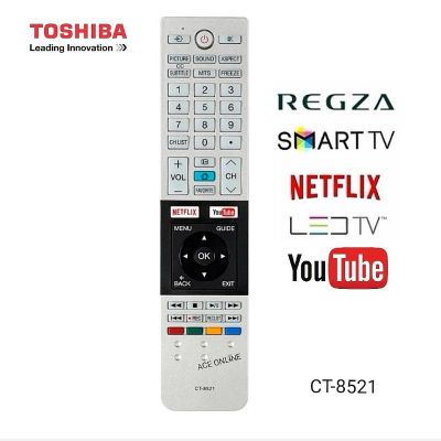 TOSHIBA Ledlcdsmart Remote Control Replacement (CT-8521) ใช้ได้กับ CT-8536 CT-8522 CT-8068 ..