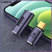 CUWRYG 40 Gbps แล็ปท็อป ตัวเชื่อมต่อ หญิงกับชาย USB C ตัวแปลง อะแดปเตอร์ Type C