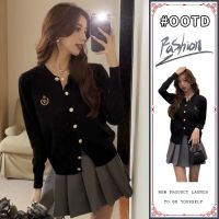Wintin 2023 Spring and Autumn Knitted Cardigan Female British Style College Badge Embroidered Knitwear Anti-Aging Sweater Coat College